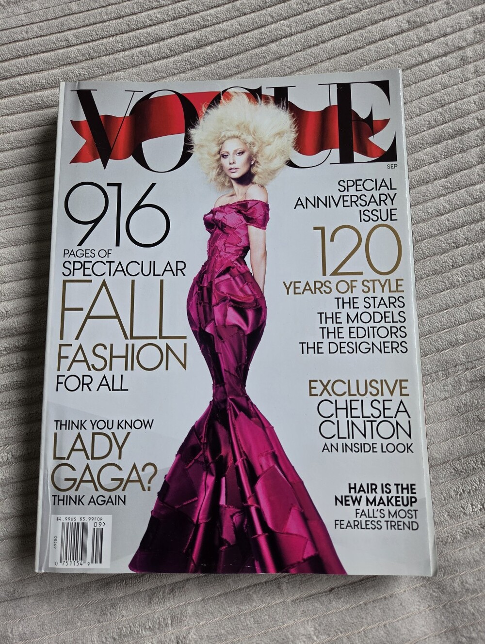 Lady Gaga on 120th Fashion Anniversary of Vogue